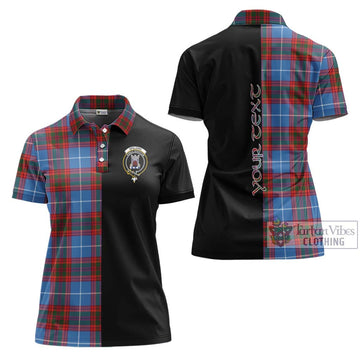 Spalding Tartan Women's Polo Shirt with Family Crest and Half Of Me Style Women - Tartan Vibes Clothing