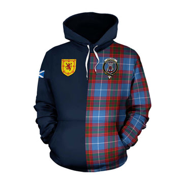Spalding Tartan Cotton Hoodie Alba with Scottish Lion Royal Arm Half Style Pullover Hoodie XS - Tartan Vibes Clothing