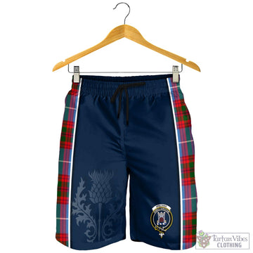 Spalding Tartan Men's Shorts with Family Crest and Scottish Thistle Vibes Sport Style