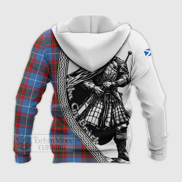 Spalding Tartan Clan Crest Knitted Hoodie with Highlander Warrior Celtic Style - Tartan Vibes Clothing