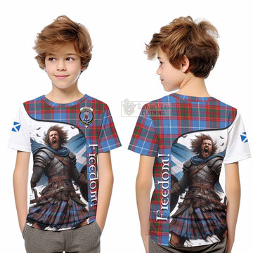 Spalding Crest Tartan Kid T-Shirt Inspired by the Freedom of Scottish Warrior - Tartan Vibes Clothing