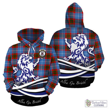 Spalding Tartan Hoodie with Alba Gu Brath Regal Lion Emblem