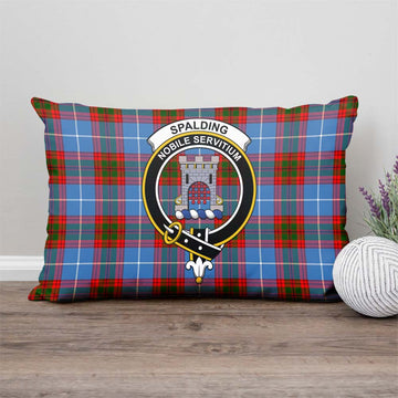 Spalding Tartan Pillow Cover with Family Crest - Tartan Vibes Clothing