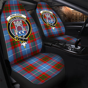 Spalding Tartan Car Seat Cover with Family Crest
