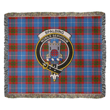 Spalding Tartan Woven Blanket with Family Crest