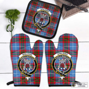 Spalding Tartan Combo Oven Mitt & Pot-Holder with Family Crest - Tartan Vibes Clothing