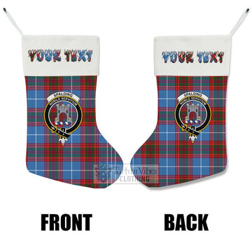 Spalding Tartan Family Crest Christmas Stocking with Personalized Text