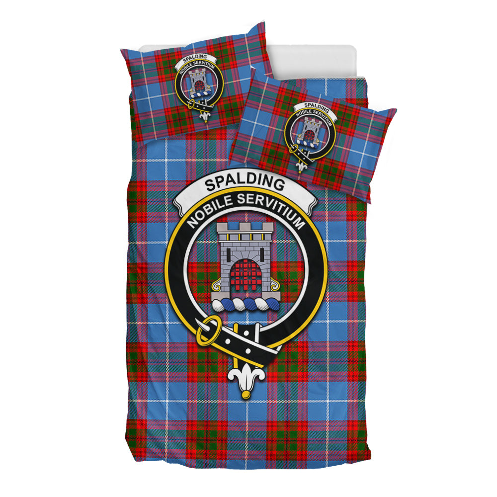 Spalding Tartan Bedding Set with Family Crest - Tartan Vibes Clothing