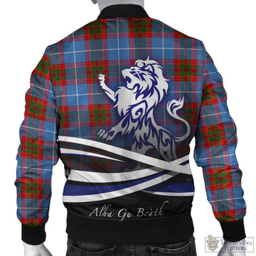 Spalding Tartan Bomber Jacket with Alba Gu Brath Regal Lion Emblem - Tartan Vibes Clothing