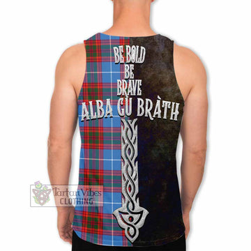Spalding Tartan Family Crest Men's Tank Top Alba Gu Brath Be Brave Lion Ancient Style - Tartan Vibes Clothing