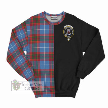 Spalding Tartan Sweatshirt with Family Crest and Half Of Me Style - Tartan Vibes Clothing