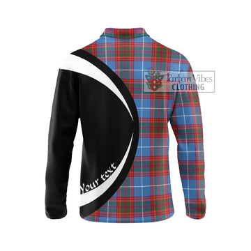 Spalding Tartan Long Sleeve Polo Shirt with Family Crest Circle Style - Tartan Vibes Clothing
