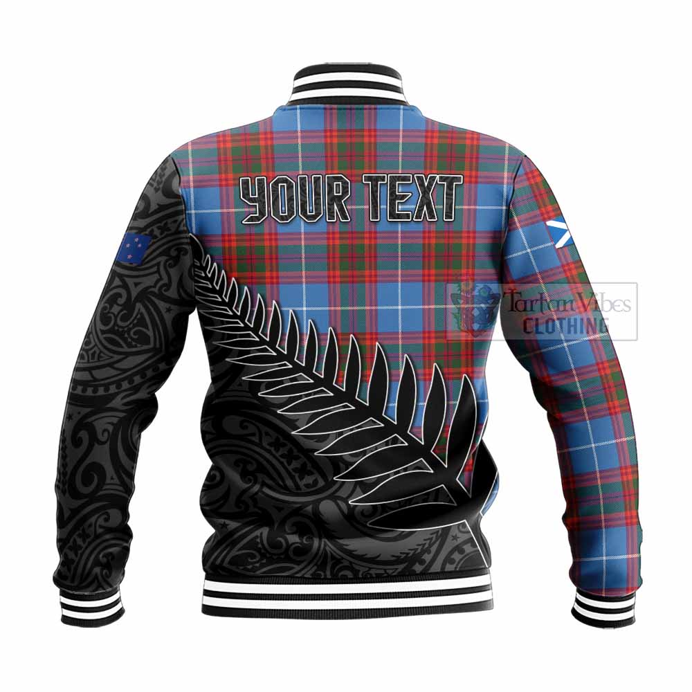 Spalding Crest Tartan Baseball Jacket with New Zealand Silver Fern Half Style - Tartan Vibes Clothing