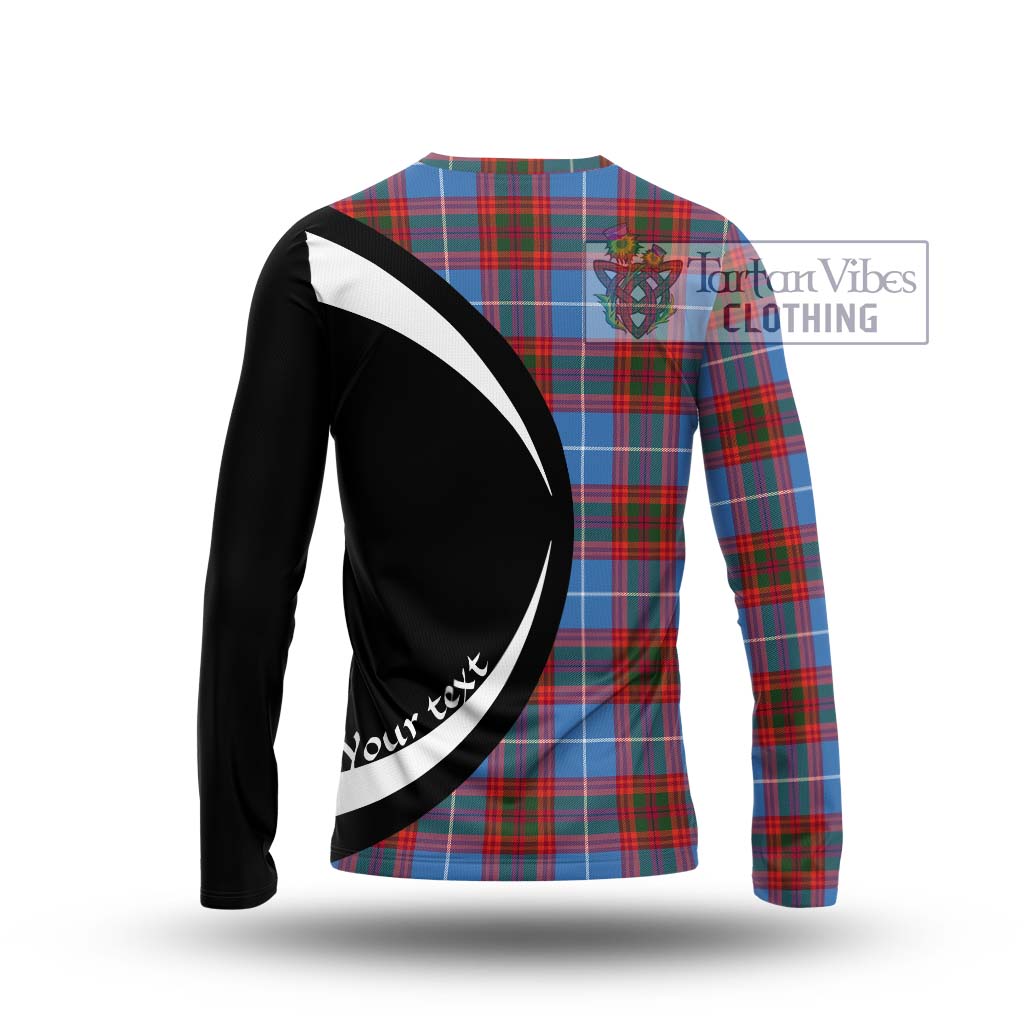 Spalding Tartan Long Sleeve T-Shirt with Family Crest Circle Style - Tartan Vibes Clothing