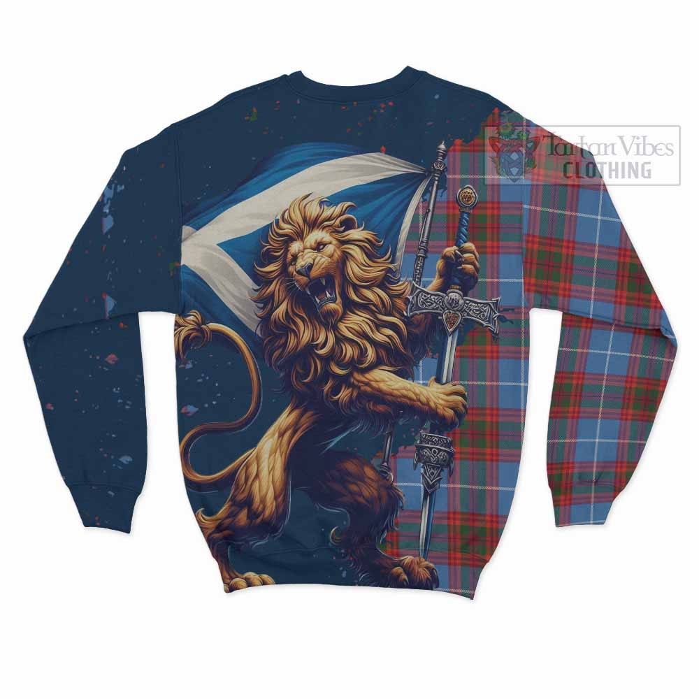 Spalding Tartan Family Crest Sweatshirt with Scottish Majestic Lion - Tartan Vibes Clothing