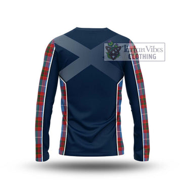 Spalding Tartan Long Sleeve T-Shirt with Family Crest and Lion Rampant Vibes Sport Style - Tartan Vibes Clothing