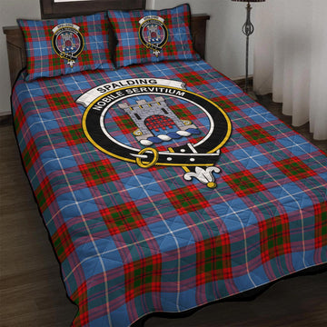 Spalding Tartan Quilt Bed Set with Family Crest - Tartan Vibes Clothing