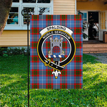 Spalding Tartan Flag with Family Crest