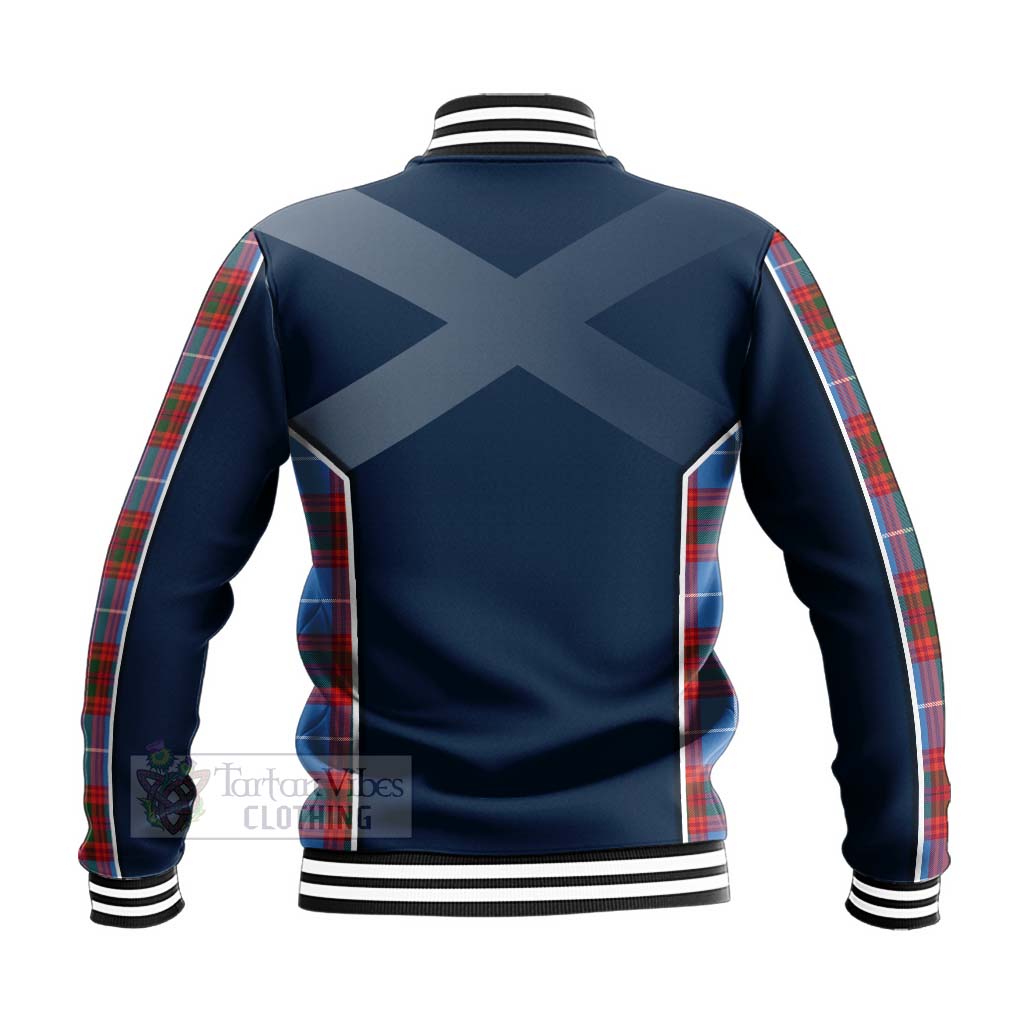 Spalding Tartan Baseball Jacket with Family Crest and Scottish Thistle Vibes Sport Style - Tartan Vibes Clothing
