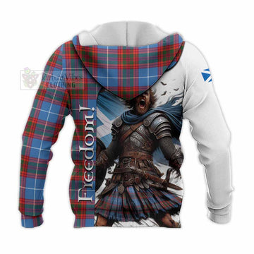 Spalding Crest Tartan Knitted Hoodie Inspired by the Freedom of Scottish Warrior - Tartan Vibes Clothing