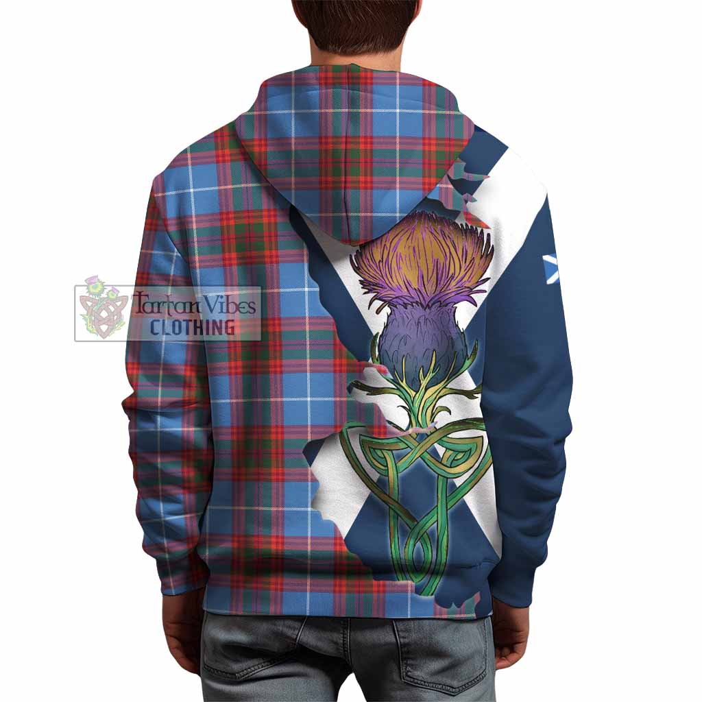 Tartan Vibes Clothing Spalding Tartan Family Crest Hoodie Scottish Thistle Celtic Inspired