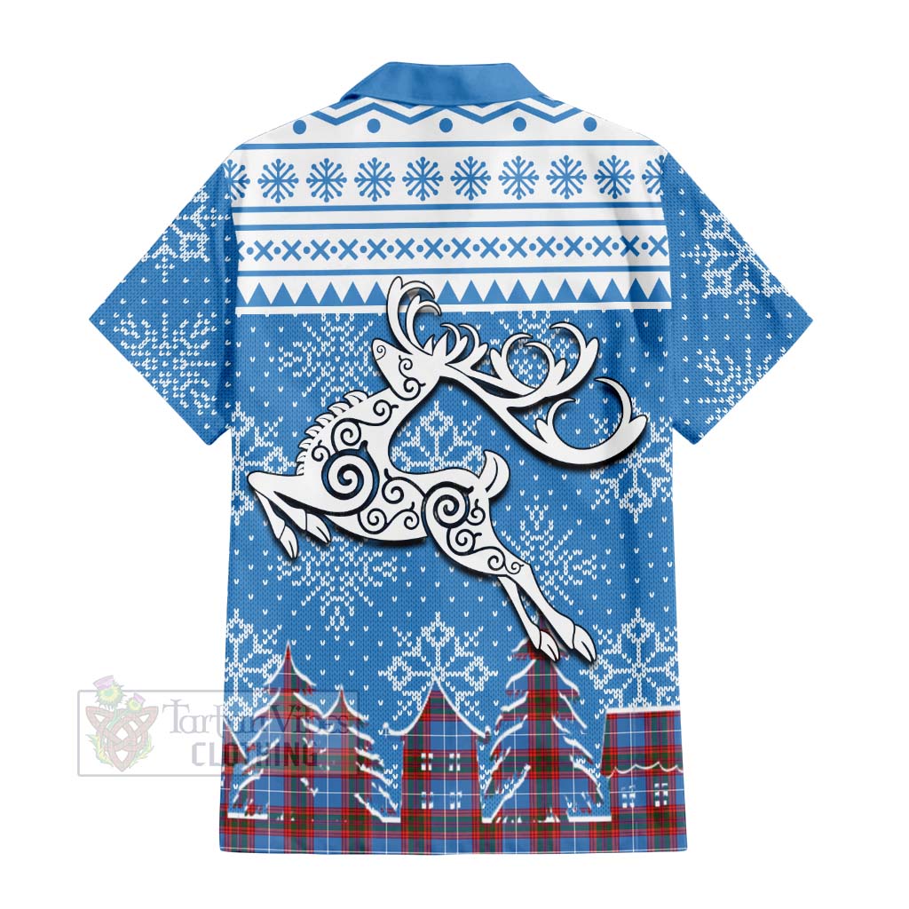 Spalding Clan Christmas Hawaiian Shirt Celtic Reindeer Style - Tartan Vibes Clothing
