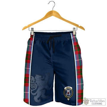 Spalding Tartan Men's Shorts with Family Crest and Lion Rampant Vibes Sport Style