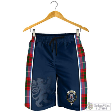 Spalding Tartan Men's Shorts with Family Crest and Lion Rampant Vibes Sport Style - Tartan Vibes Clothing