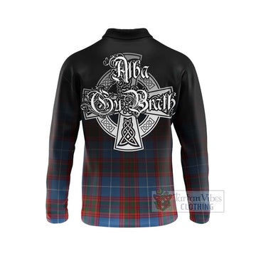 Spalding Tartan Long Sleeve Polo Shirt Featuring Alba Gu Brath Family Crest Celtic Inspired - Tartan Vibes Clothing