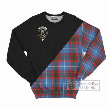 Spalding Tartan Sweatshirt with Family Crest and Military Logo Style - Tartan Vibes Clothing