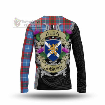 Spalding Tartan Family Crest Long Sleeve T-Shirt Lion Rampant Royal Thistle Shield Celtic Inspired - Tartan Vibes Clothing
