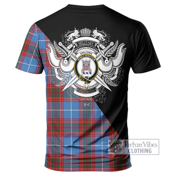 Spalding Tartan T-Shirt with Family Crest and Military Logo Style - Tartan Vibes Clothing