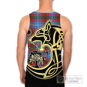 Spalding Tartan Men's Tank Top with Family Crest Celtic Wolf Style - Tartan Vibes Clothing
