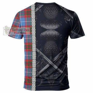 Spalding Tartan T-Shirt with Family Crest Cross Sword Thistle Celtic Vibes - Tartan Vibes Clothing