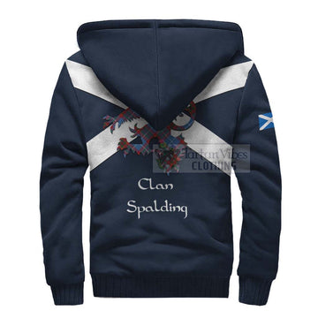 Spalding Tartan Lion Rampant Sherpa Hoodie Proudly Display Your Heritage with Alba Gu Brath and Clan Name - Tartan Vibes Clothing