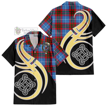 Spalding Tartan Hawaiian Shirt with Family Crest and Celtic Symbol Style - Tartan Vibes Clothing