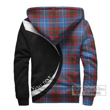 Spalding Tartan Sherpa Hoodie with Family Crest Circle Style - Tartan Vibes Clothing