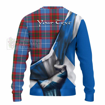Spalding Tartan Knitted Sweater with Family Crest Scotland Patriotic Style - Tartan Vibes Clothing