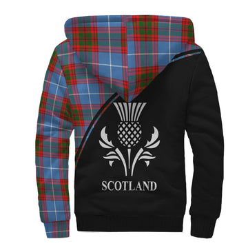 Spalding Tartan Sherpa Hoodie with Family Crest Curve Style