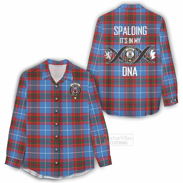 Spalding Tartan Women's Casual Shirt with Family Crest DNA In Me Style - Tartan Vibes Clothing