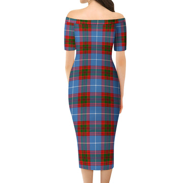 Spalding Tartan Off Shoulder Lady Dress - Tartan Vibes Clothing