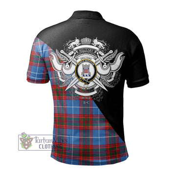 Spalding Tartan Polo Shirt with Family Crest and Military Logo Style - Tartan Vibes Clothing