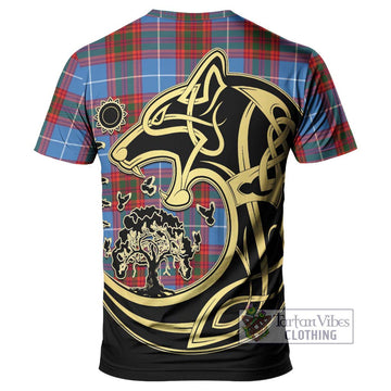 Spalding Tartan T-Shirt with Family Crest Celtic Wolf Style - Tartan Vibes Clothing