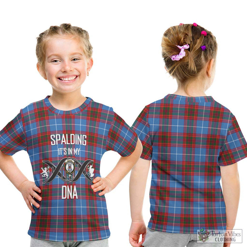 Spalding Tartan Kid T-Shirt with Family Crest DNA In Me Style - Tartan Vibes Clothing