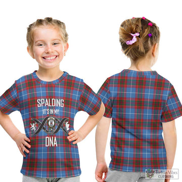Spalding Tartan Kid T-Shirt with Family Crest DNA In Me Style - Tartan Vibes Clothing