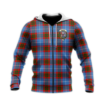 Spalding Tartan Knitted Hoodie with Family Crest