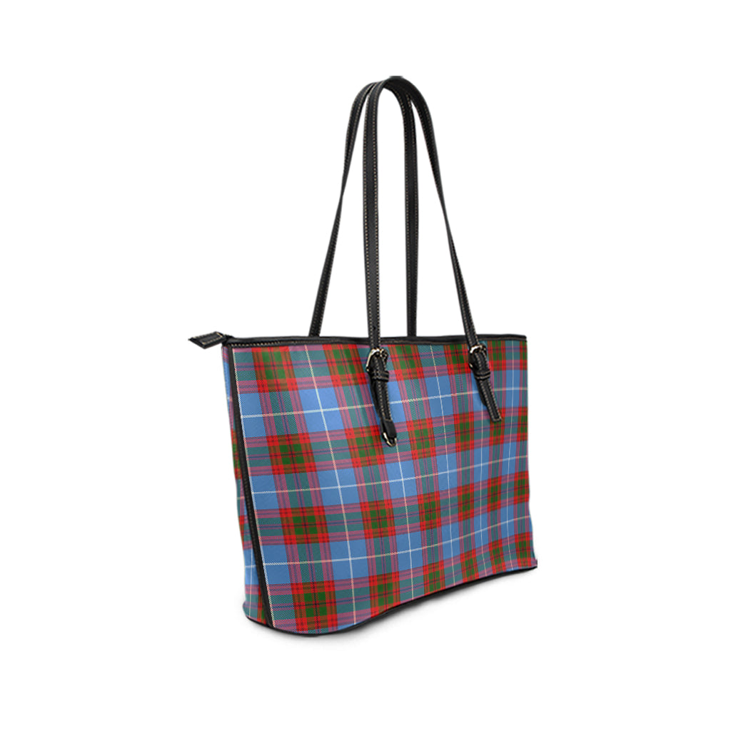 spalding-tartan-leather-tote-bag