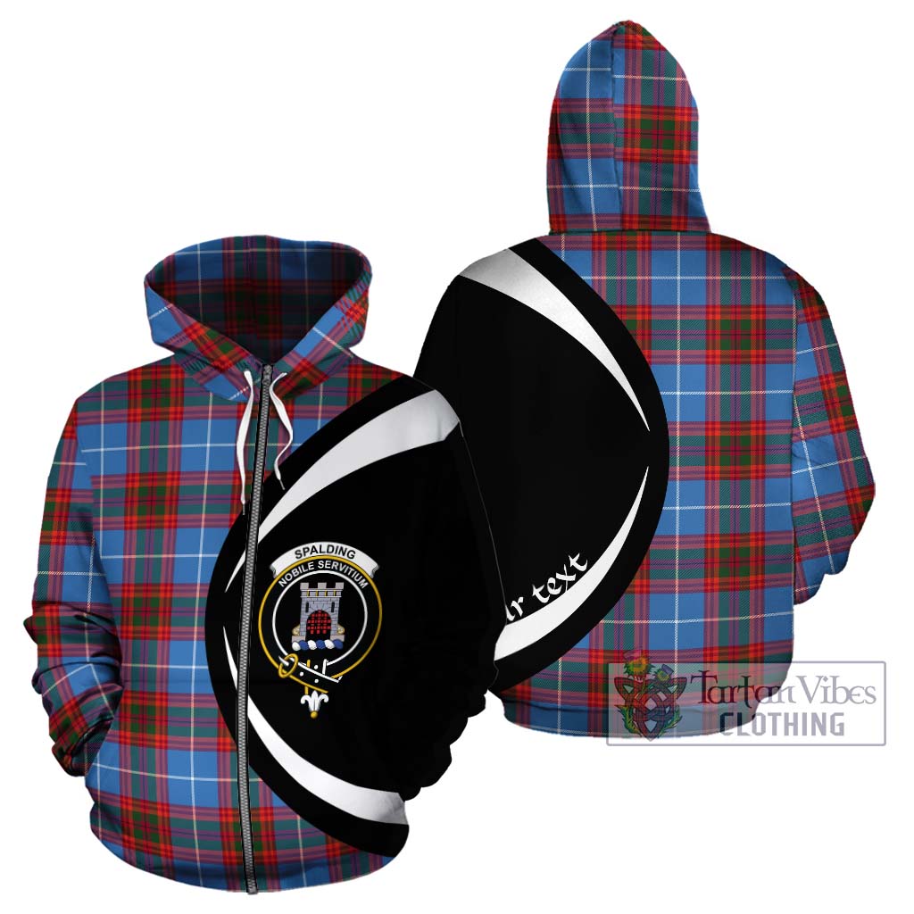 Spalding Tartan Hoodie with Family Crest Circle Style - Tartan Vibes Clothing