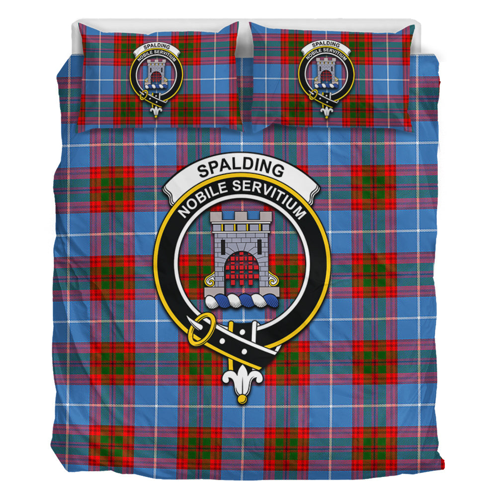 Spalding Tartan Bedding Set with Family Crest - Tartan Vibes Clothing