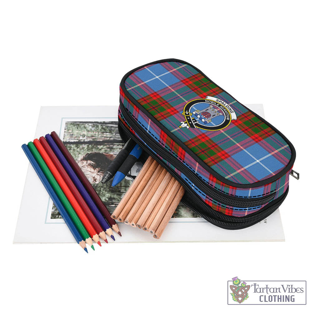 Tartan Vibes Clothing Spalding Tartan Pen and Pencil Case with Family Crest